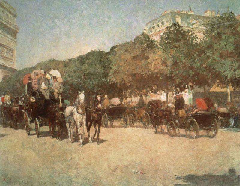 Childe Hassam Grand Prix Day Germany oil painting art
